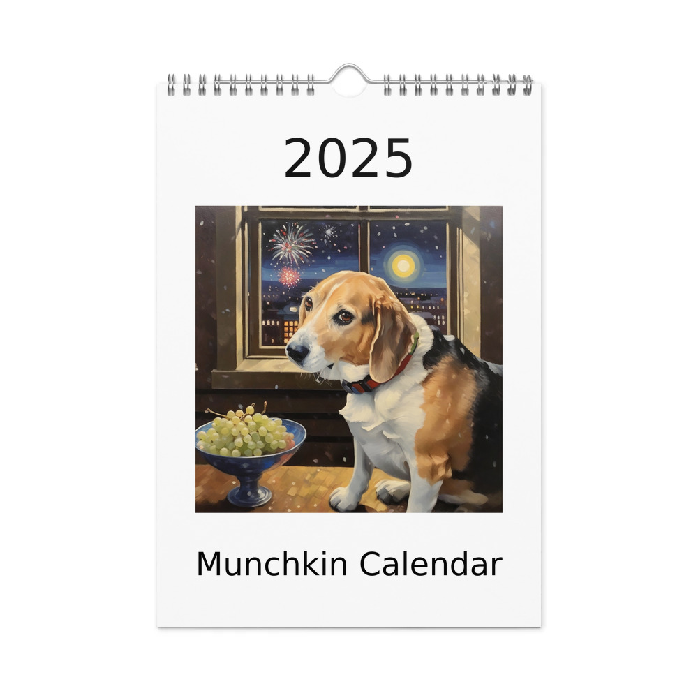 PugMug Custom Munchkin Wall Calendar (2026)
