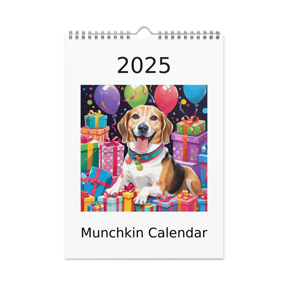 PugMug Custom Munchkin Wall Calendar (2026)