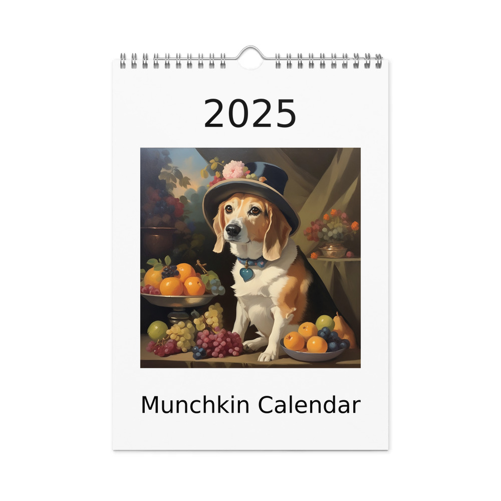 PugMug Custom Munchkin Wall Calendar (2026)