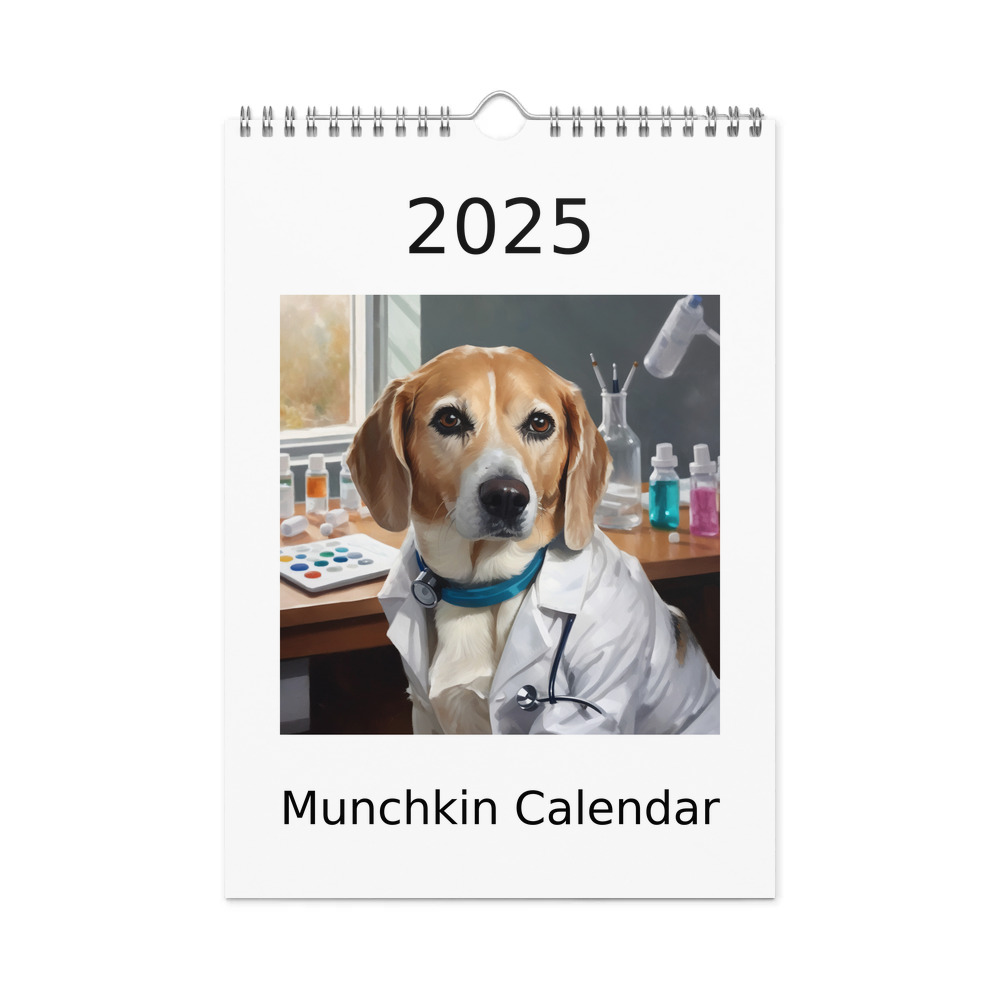 PugMug Custom Munchkin Wall Calendar (2026)