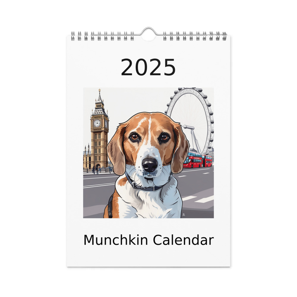 PugMug Custom Munchkin Wall Calendar (2026)