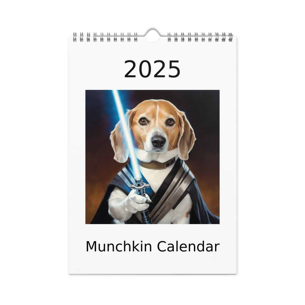 PugMug Custom Munchkin Wall Calendar (2026)