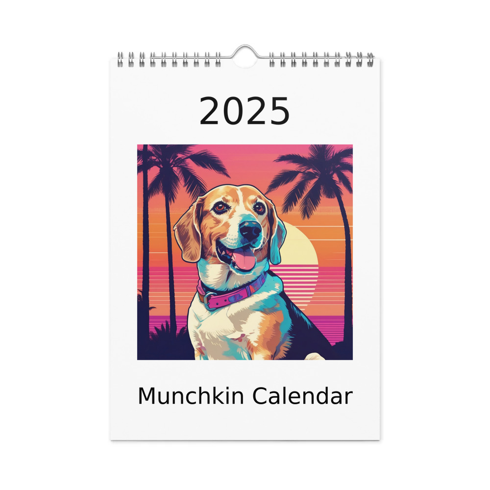 PugMug Custom Munchkin Wall Calendar (2026)