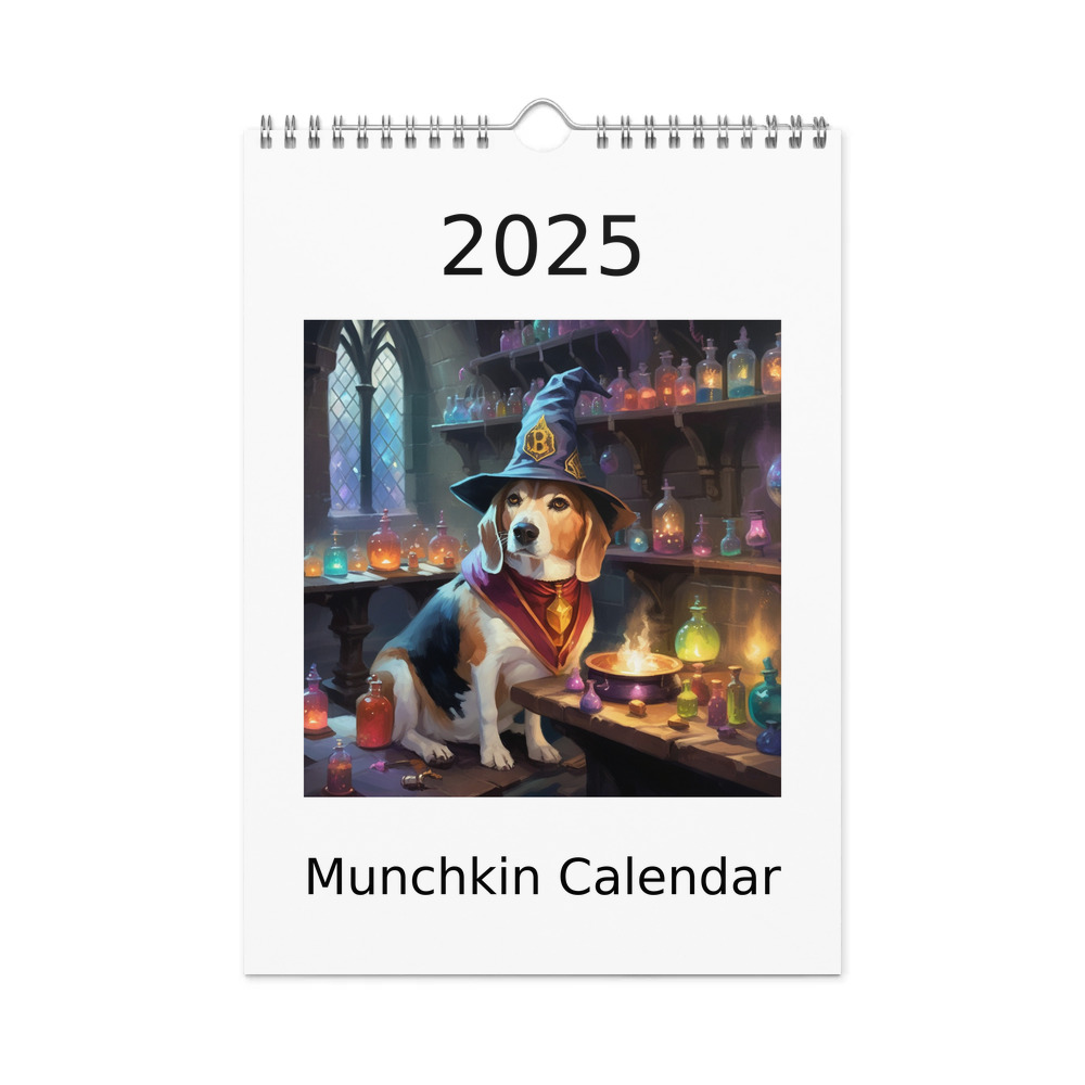 PugMug Custom Munchkin Wall Calendar (2026)
