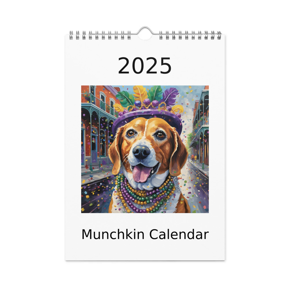PugMug Custom Munchkin Wall Calendar (2026)