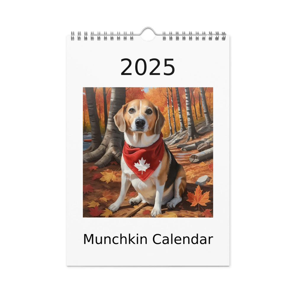 PugMug Custom Munchkin Wall Calendar (2026)