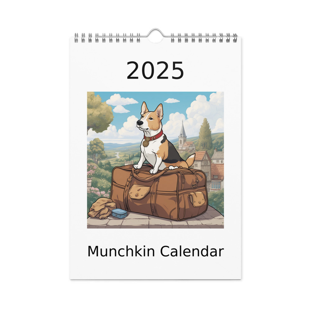 PugMug Custom Munchkin Wall Calendar (2026)