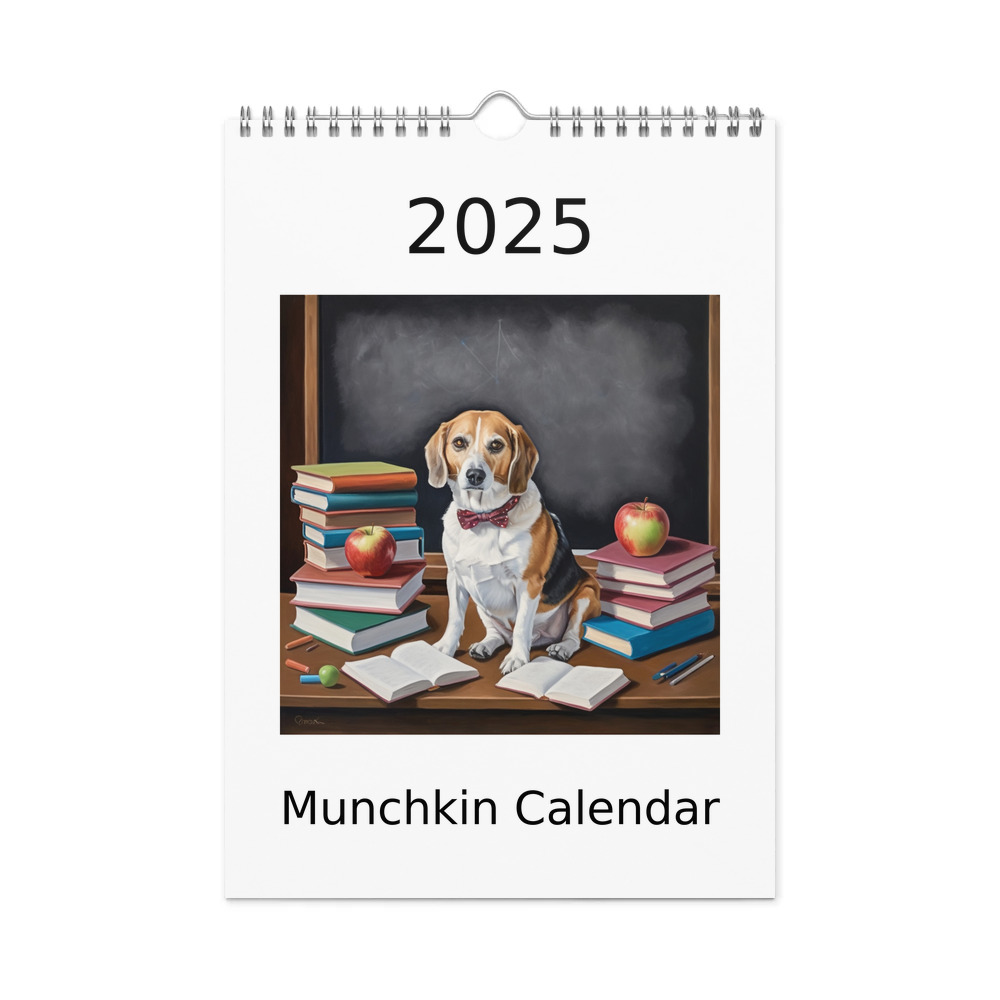 PugMug Custom Munchkin Wall Calendar (2026)