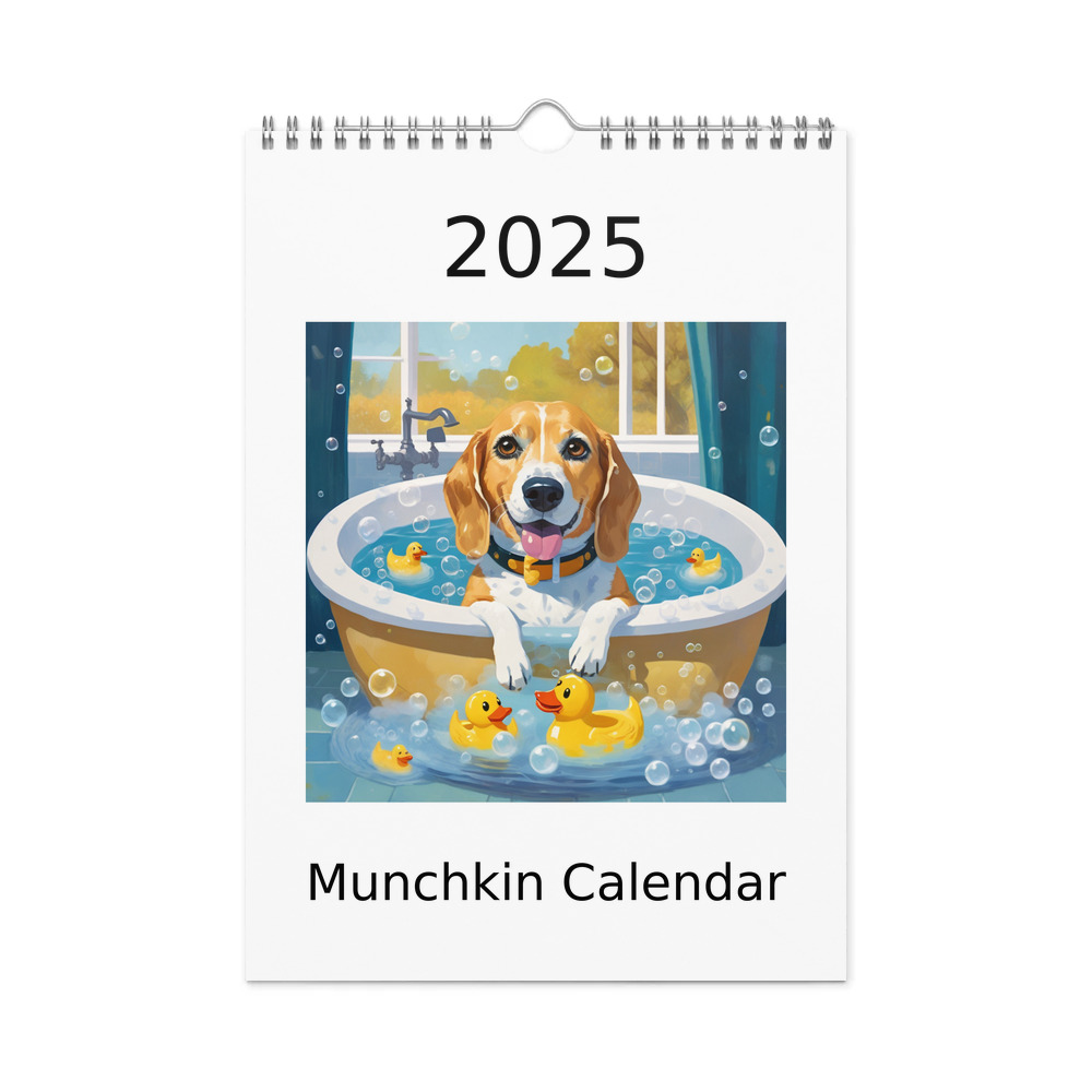 PugMug Custom Munchkin Wall Calendar (2026)
