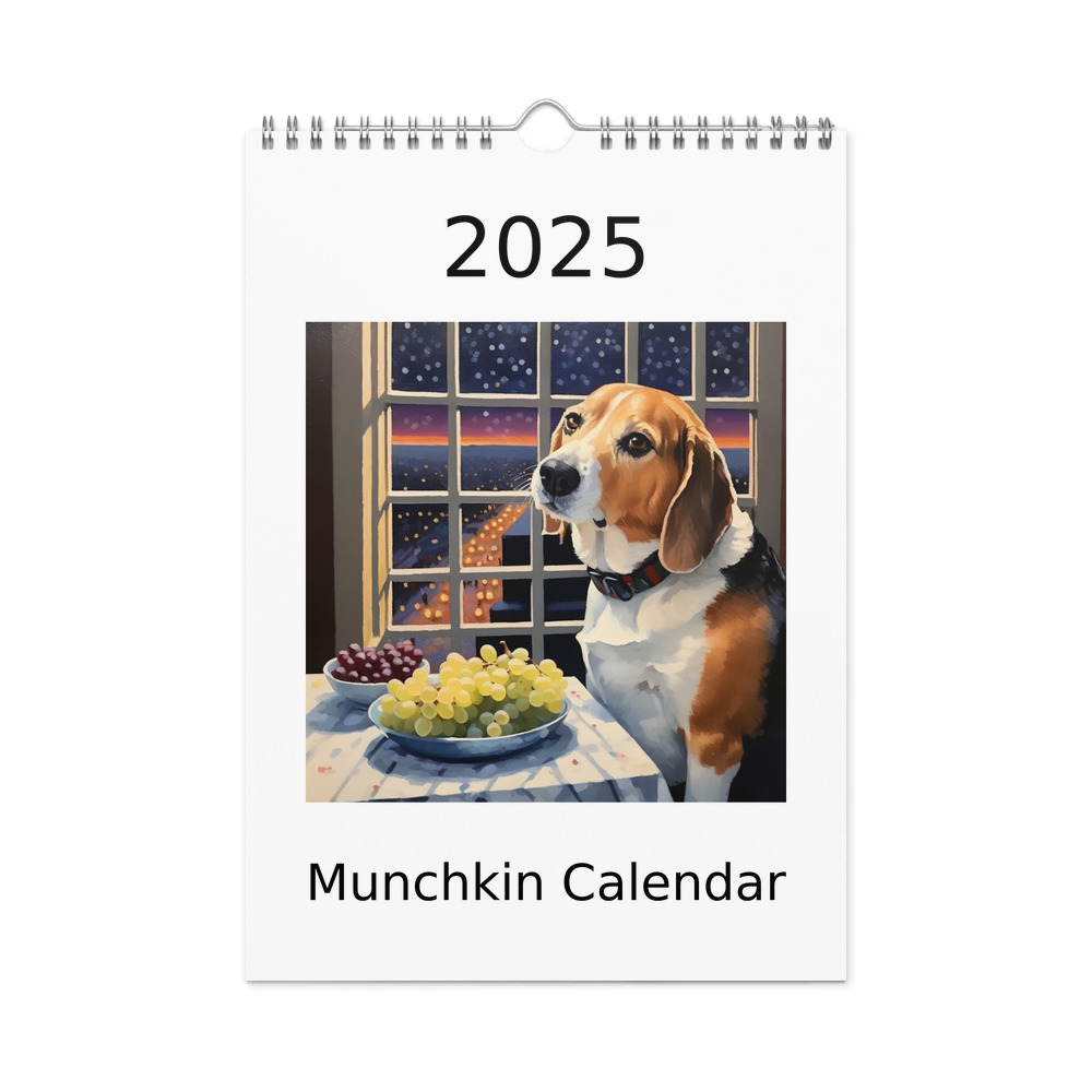 PugMug Custom Munchkin Wall Calendar (2026)