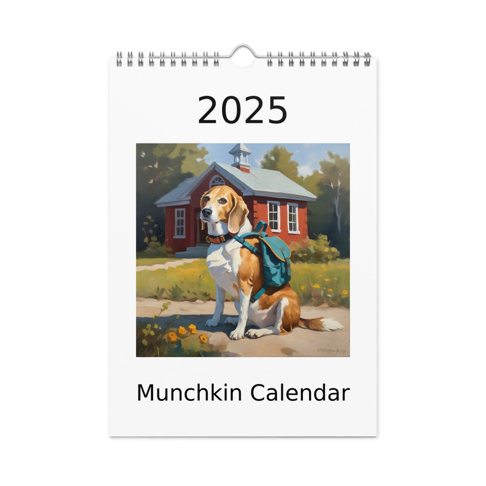 PugMug Custom Munchkin Wall Calendar (2026)