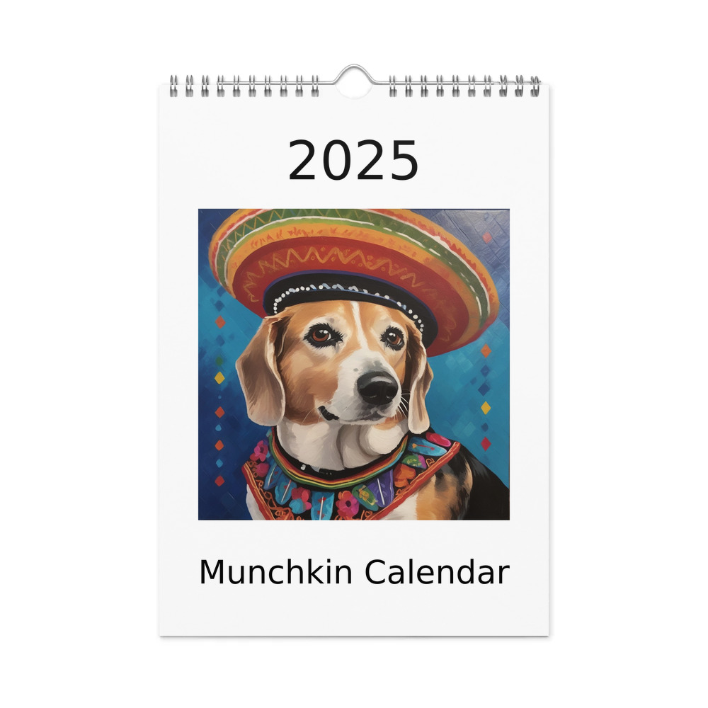 PugMug Custom Munchkin Wall Calendar (2026)