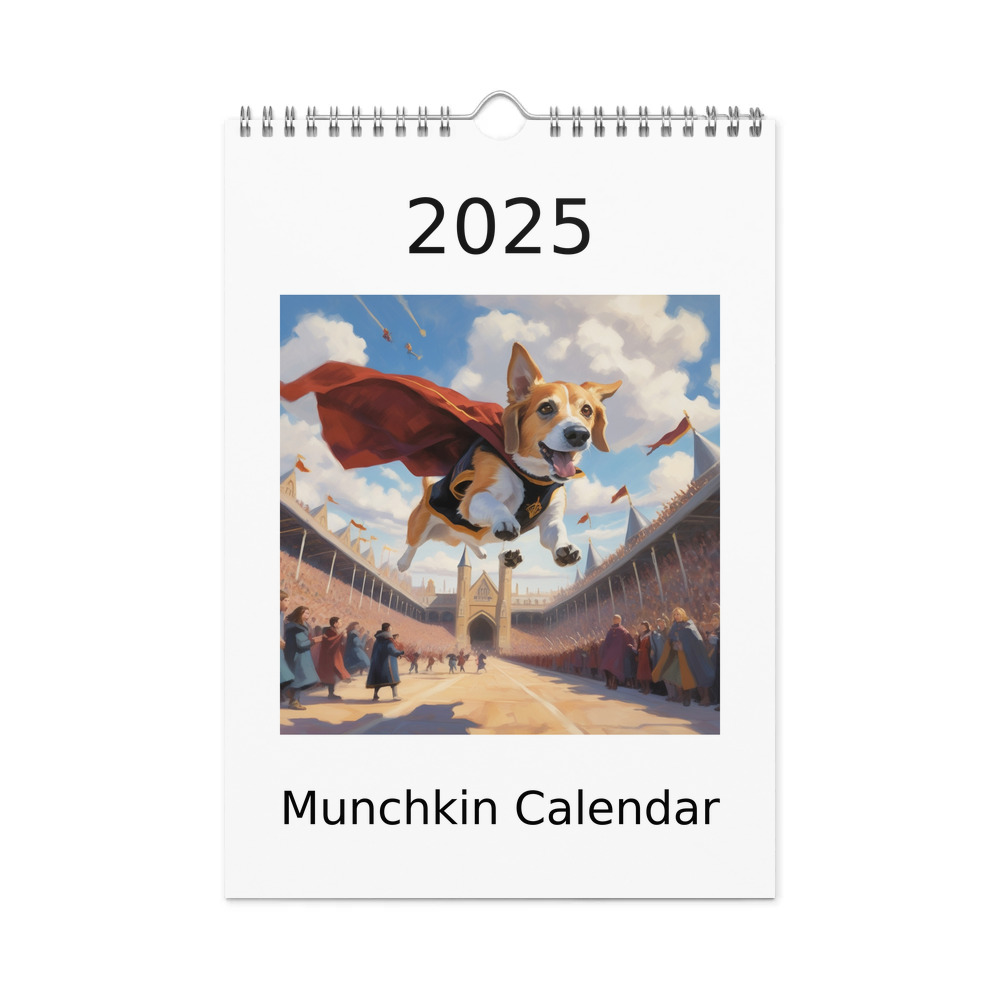 PugMug Custom Munchkin Wall Calendar (2026)