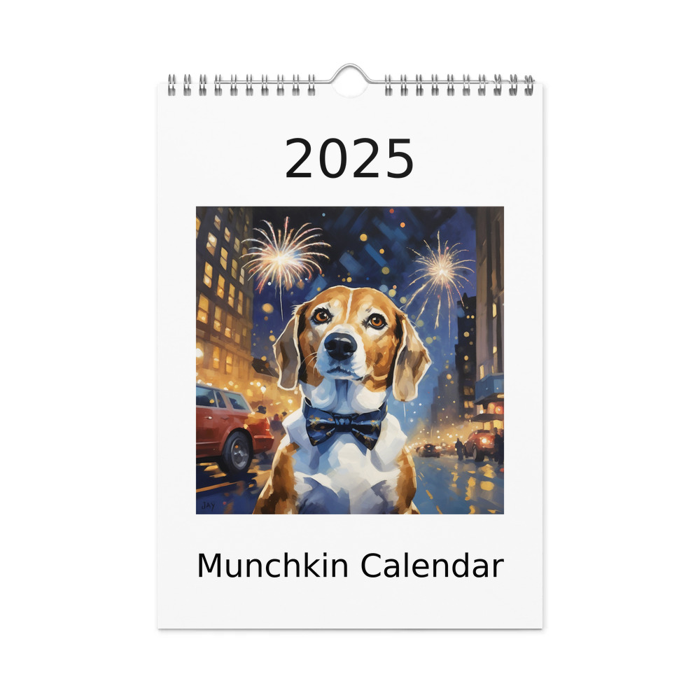 PugMug Custom Munchkin Wall Calendar (2026)
