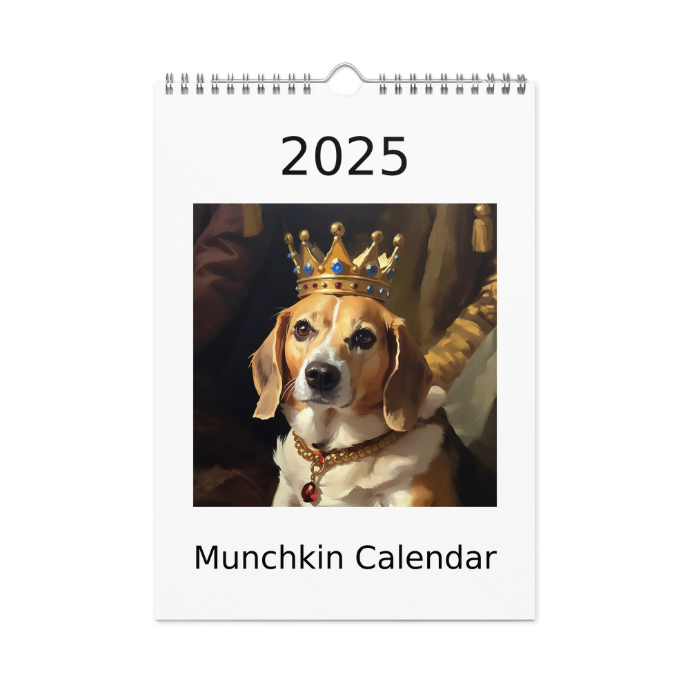 PugMug Custom Munchkin Wall Calendar (2026)