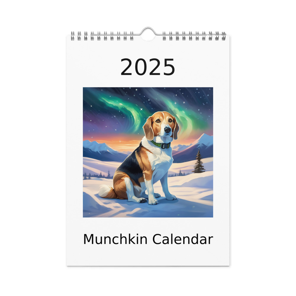 PugMug Custom Munchkin Wall Calendar (2026)