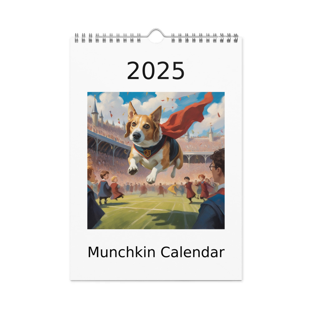 PugMug Custom Munchkin Wall Calendar (2026)