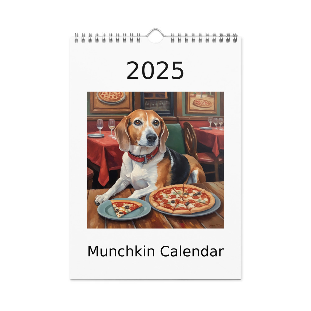PugMug Custom Munchkin Wall Calendar (2026)