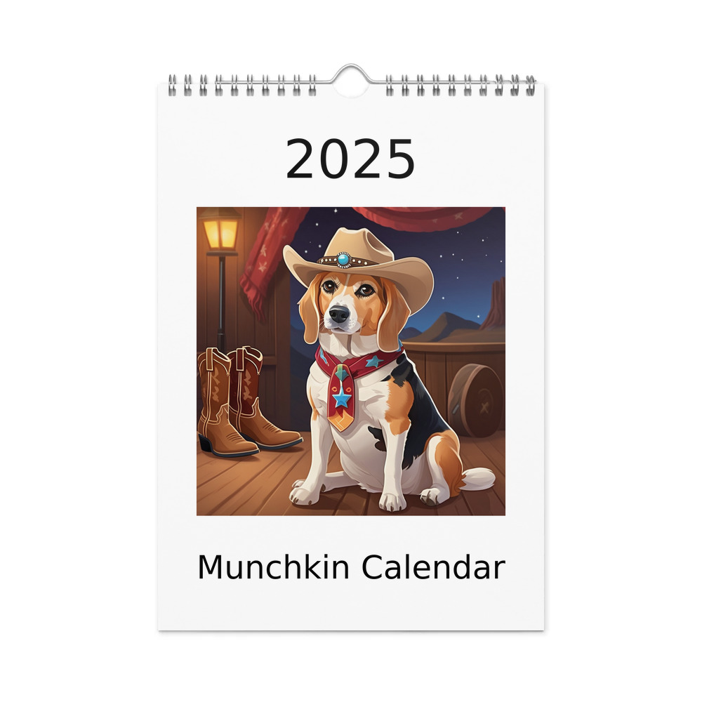 PugMug Custom Munchkin Wall Calendar (2026)