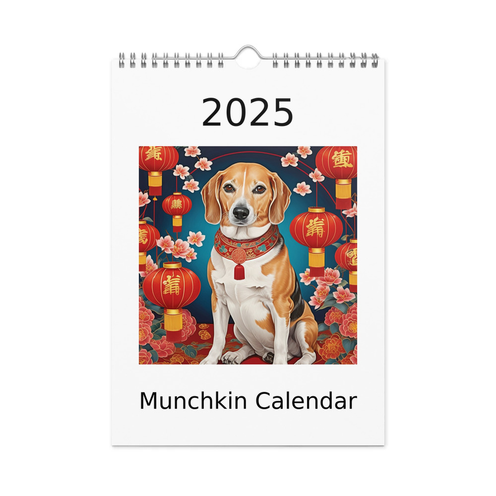 PugMug Custom Munchkin Wall Calendar (2026)