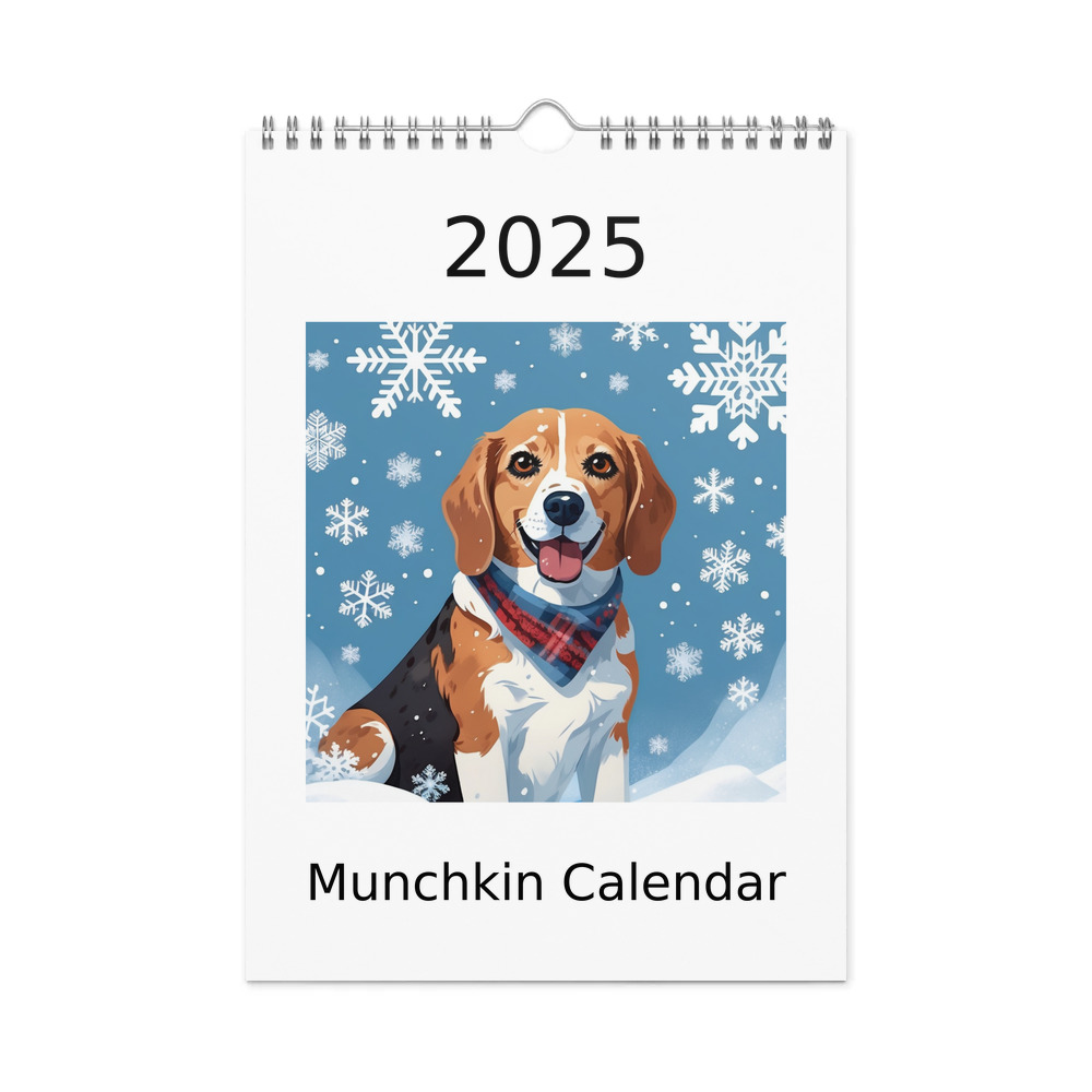 PugMug Custom Munchkin Wall Calendar (2026)