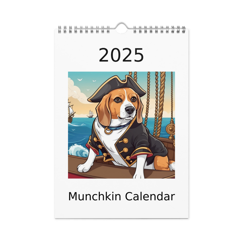 PugMug Custom Munchkin Wall Calendar (2026)