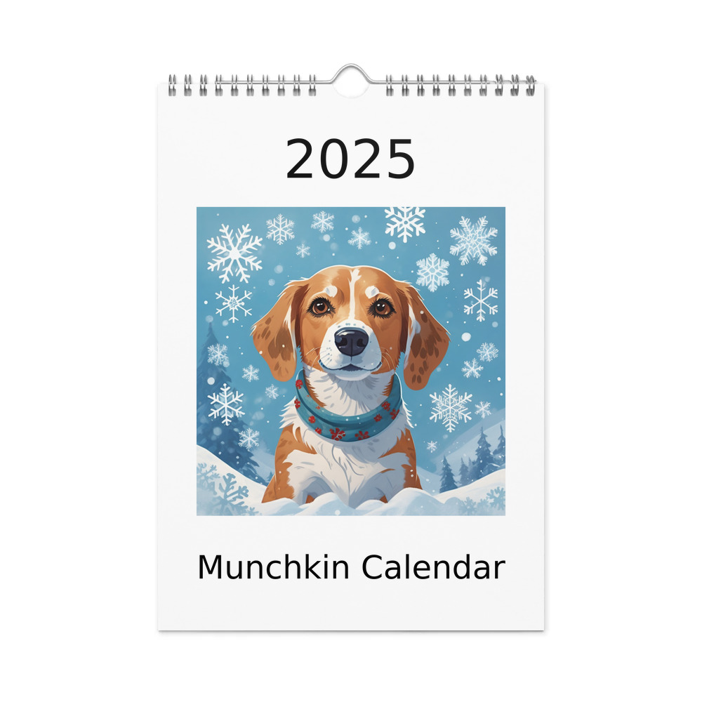 PugMug Custom Munchkin Wall Calendar (2026)