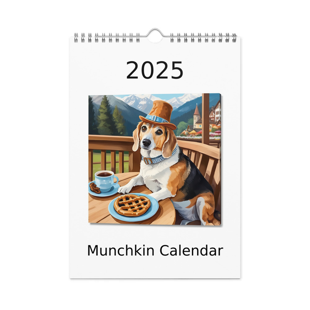 PugMug Custom Munchkin Wall Calendar (2026)