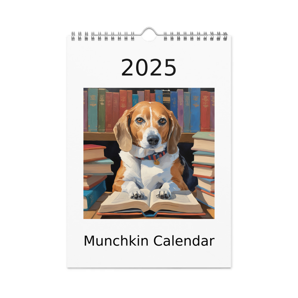 PugMug Custom Munchkin Wall Calendar (2026)