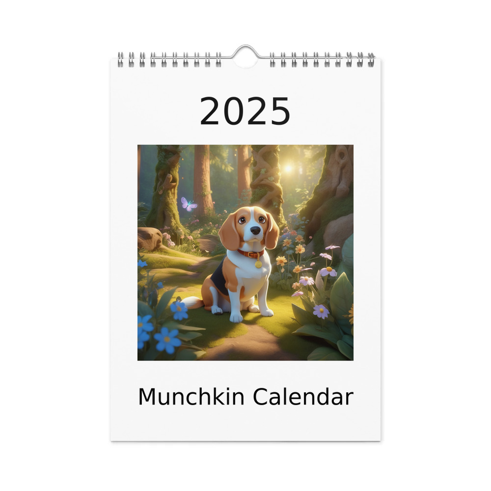 PugMug Custom Munchkin Wall Calendar (2026)