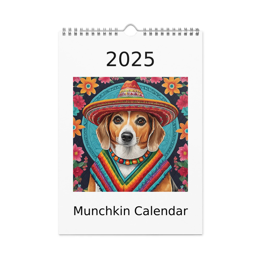 PugMug Custom Munchkin Wall Calendar (2026)
