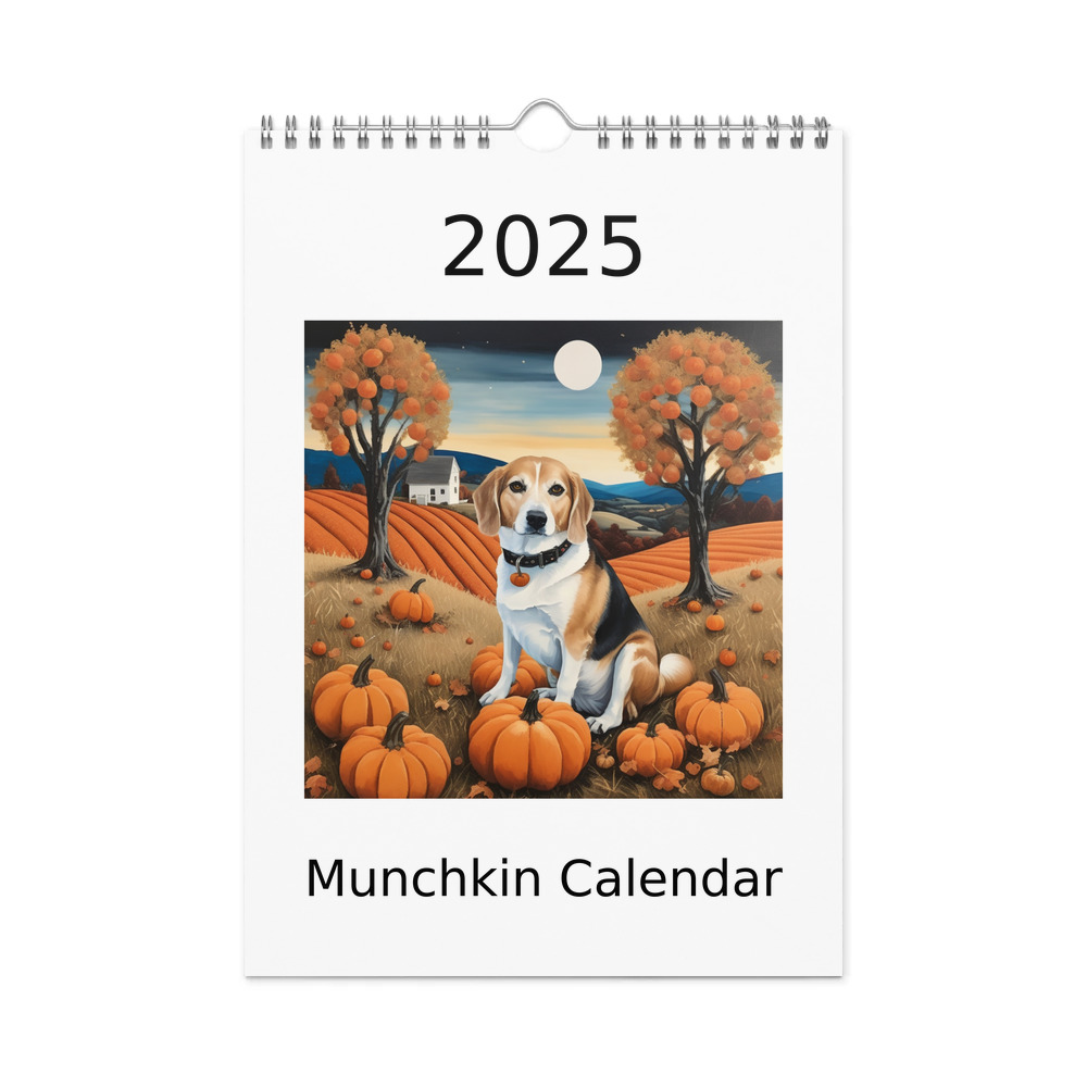 PugMug Custom Munchkin Wall Calendar (2026)
