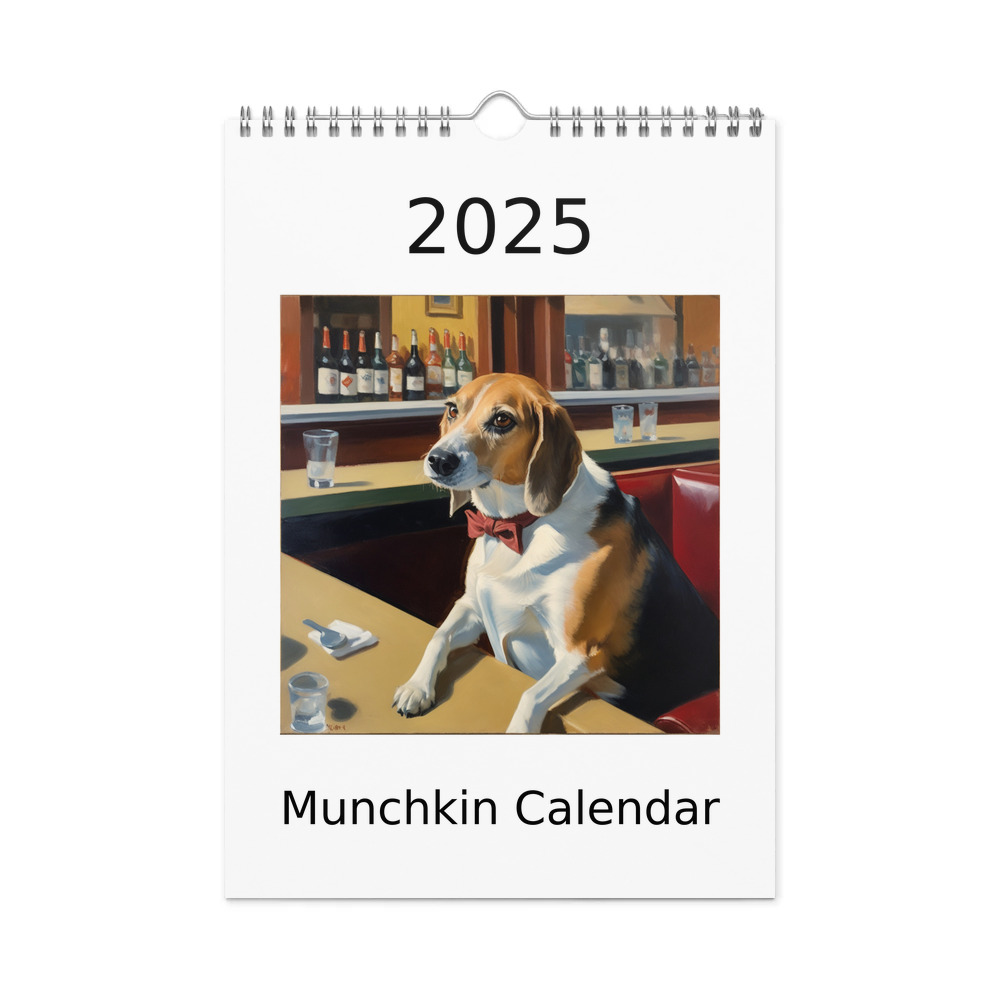 PugMug Custom Munchkin Wall Calendar (2026)