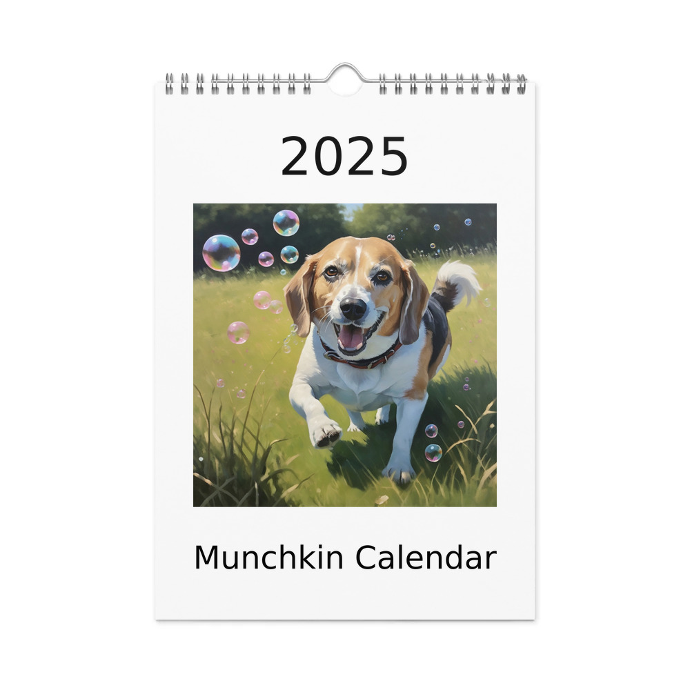 PugMug Custom Munchkin Wall Calendar (2026)