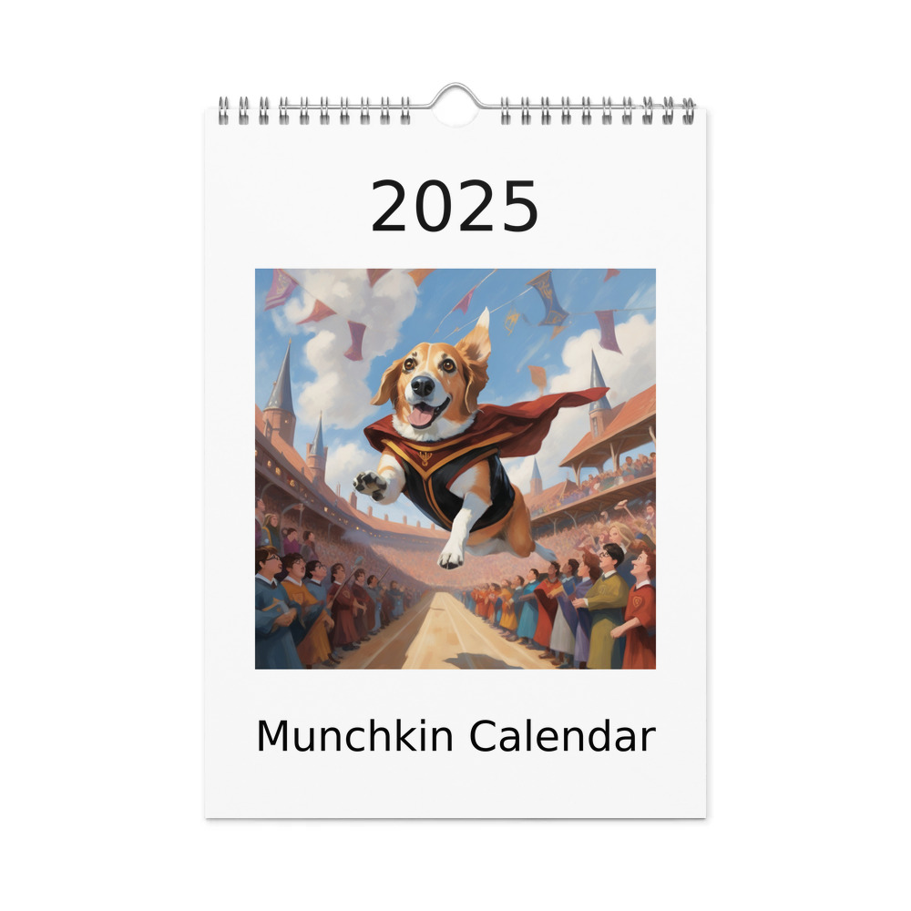 PugMug Custom Munchkin Wall Calendar (2026)