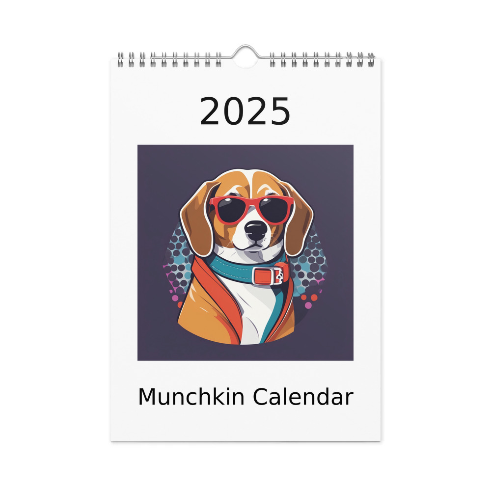 PugMug Custom Munchkin Wall Calendar (2026)