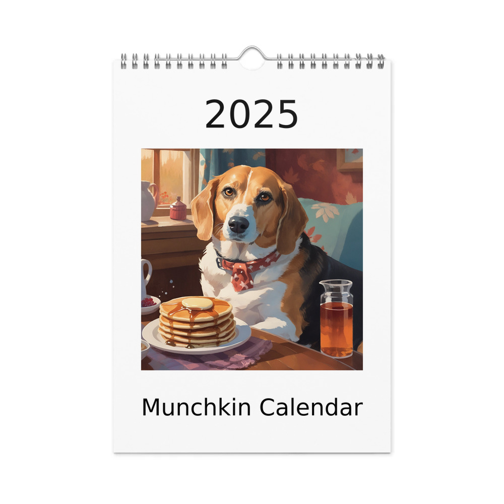 PugMug Custom Munchkin Wall Calendar (2026)