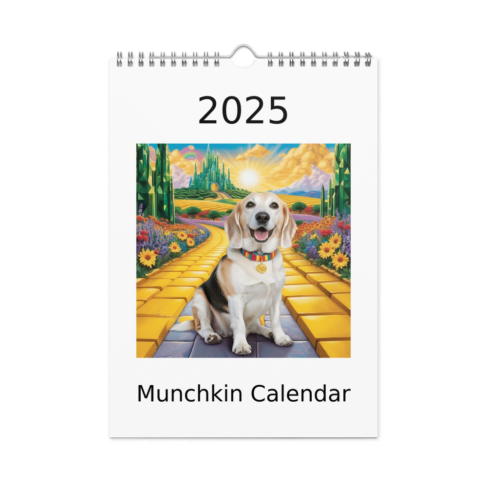 PugMug Custom Munchkin Wall Calendar (2026)