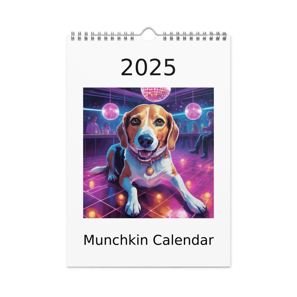 PugMug Custom Munchkin Wall Calendar (2026)