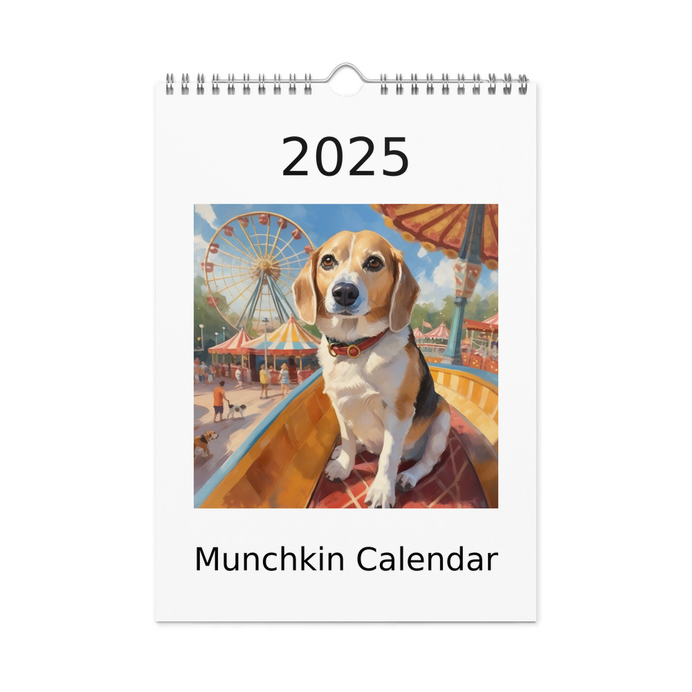 PugMug Custom Munchkin Wall Calendar (2026)