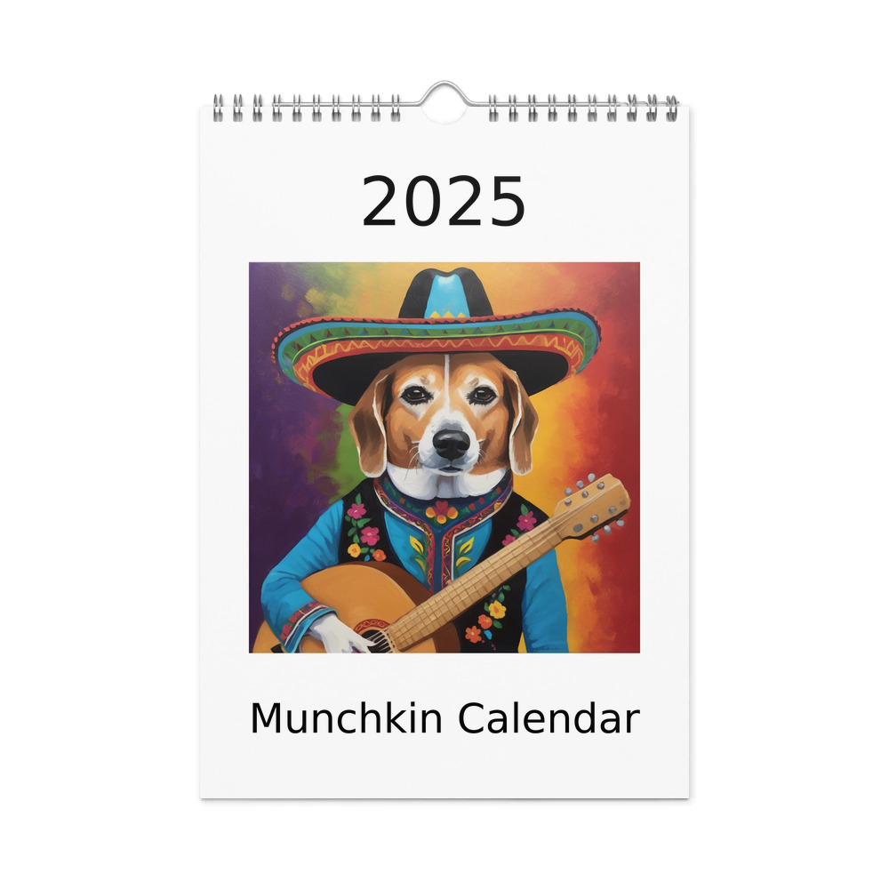 PugMug Custom Munchkin Wall Calendar (2026)
