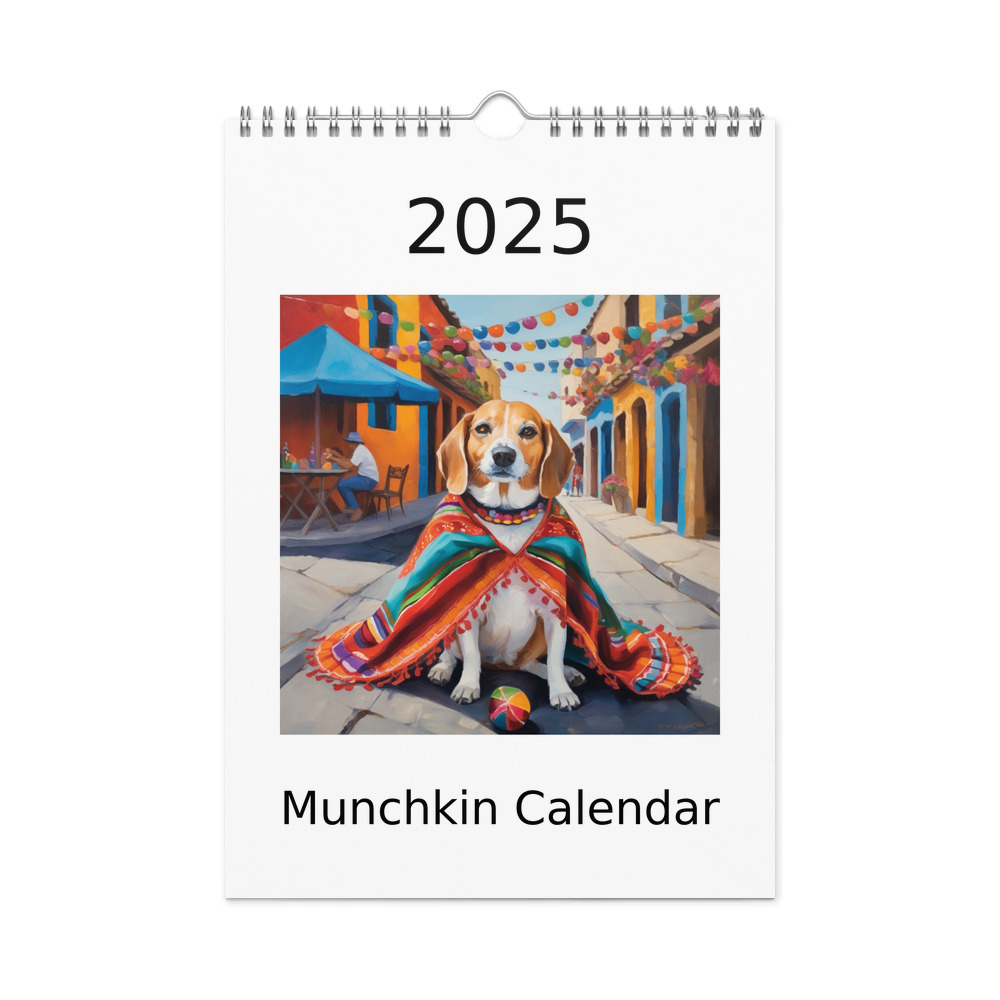 PugMug Custom Munchkin Wall Calendar (2026)