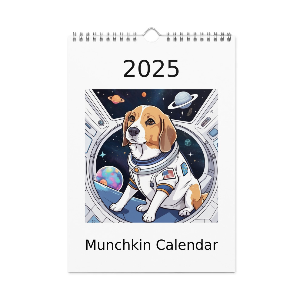 PugMug Custom Munchkin Wall Calendar (2026)