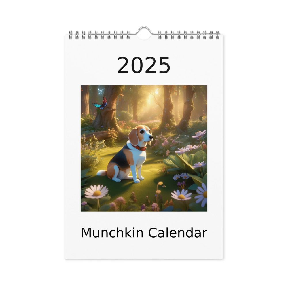 PugMug Custom Munchkin Wall Calendar (2026)