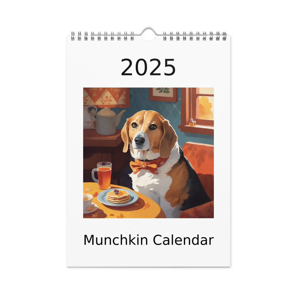PugMug Custom Munchkin Wall Calendar (2026)