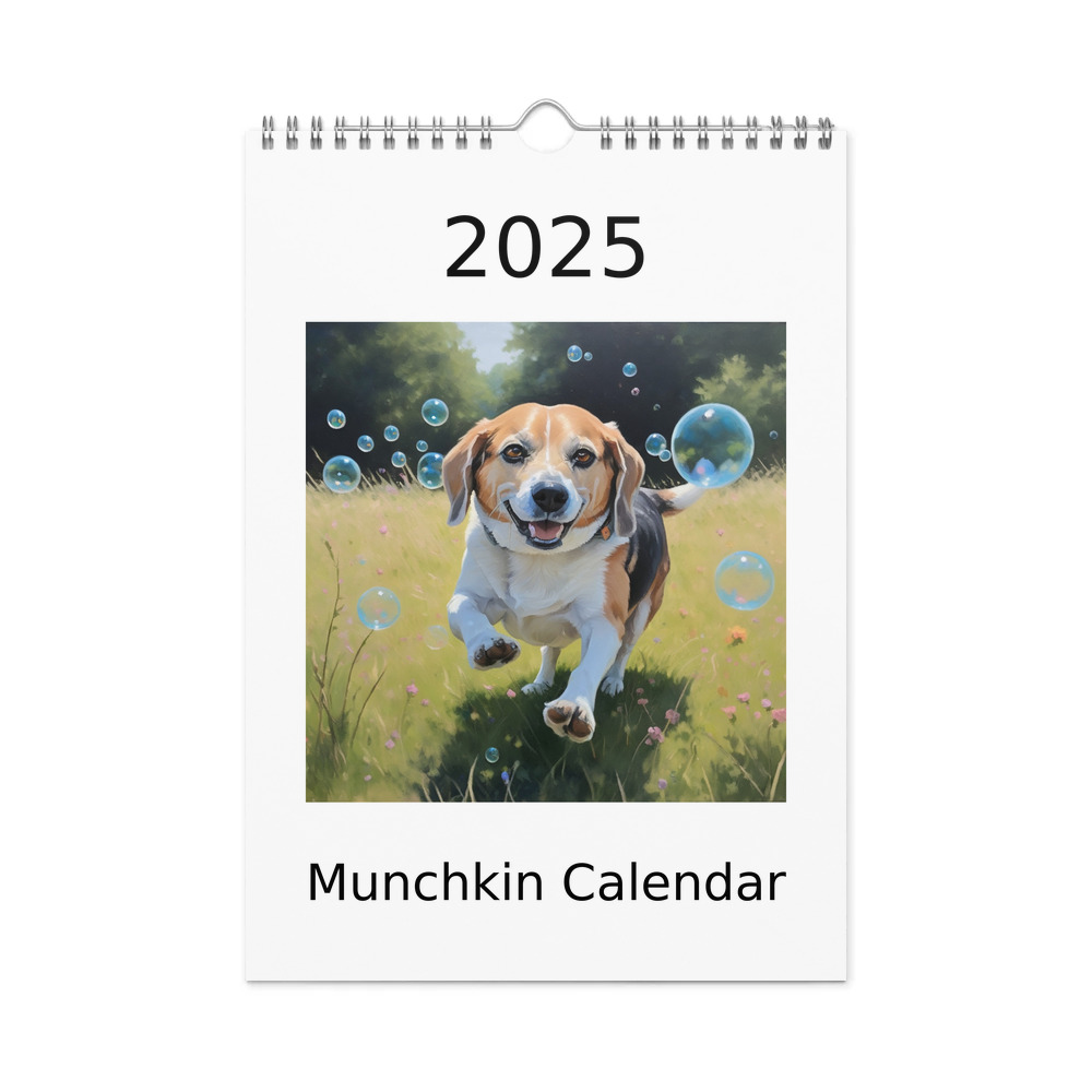 PugMug Custom Munchkin Wall Calendar (2026)