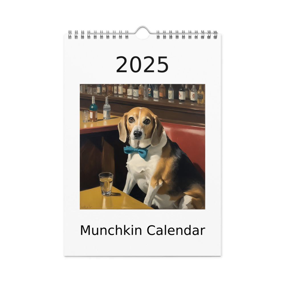 PugMug Custom Munchkin Wall Calendar (2026)