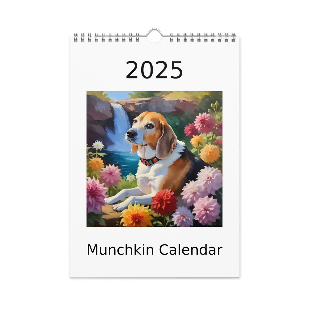 PugMug Custom Munchkin Wall Calendar (2026)