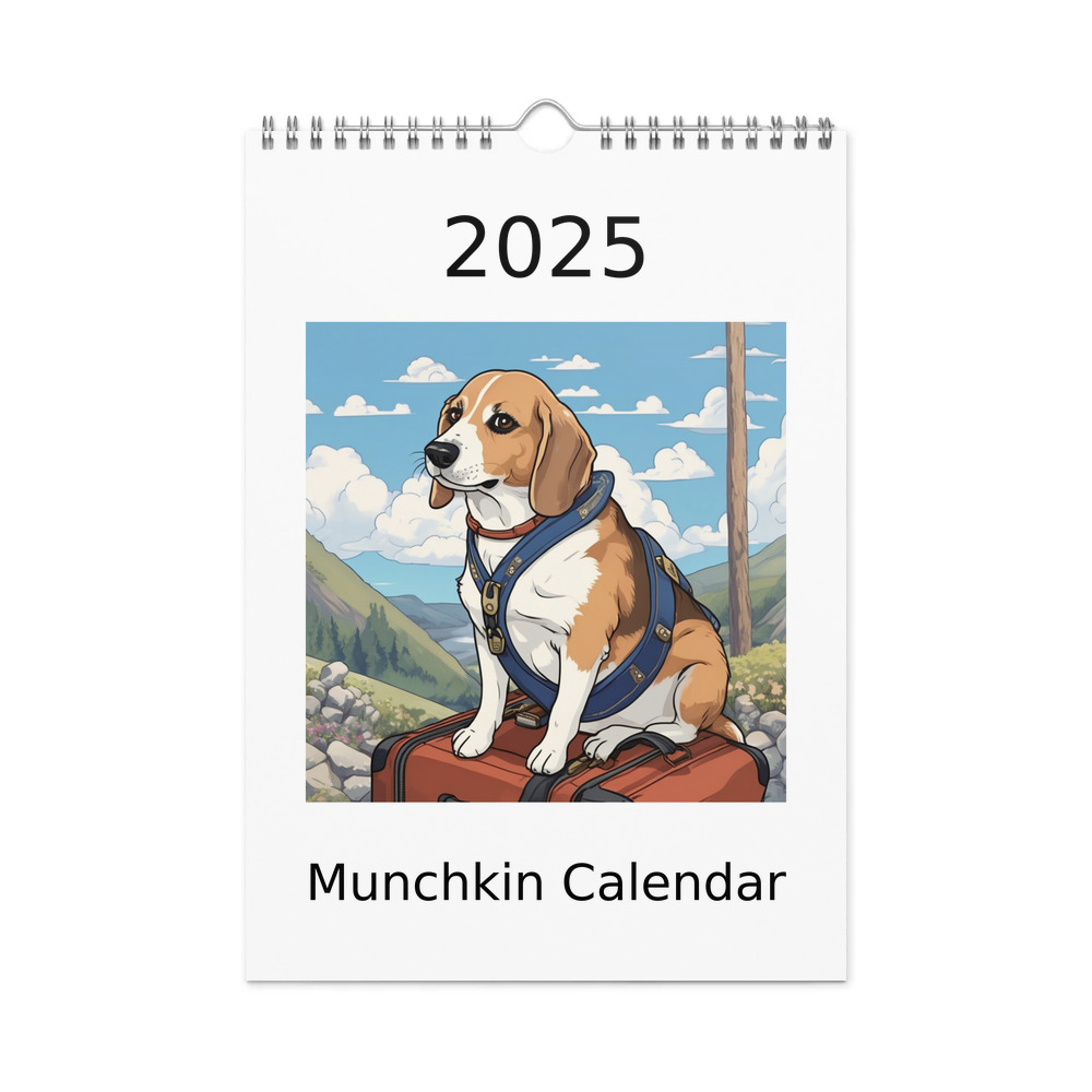 PugMug Custom Munchkin Wall Calendar (2026)
