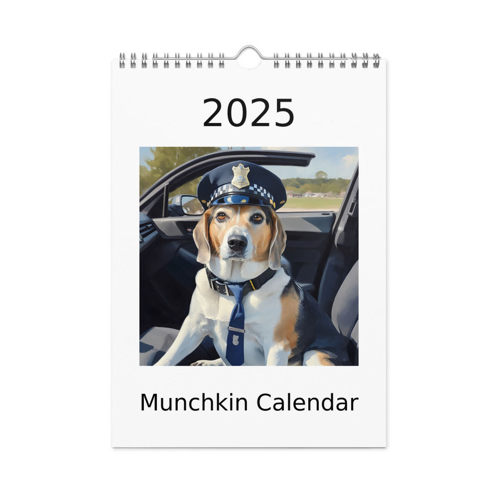 PugMug Custom Munchkin Wall Calendar (2026)